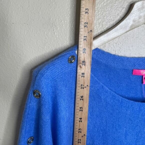 Lilly Pulitzer Arna Sweater Women's XL Heathers Abaco Blue Long Sleeve New - Picture 9 of 11